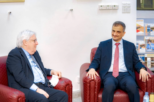 لملس يبحث مع المبعوث الأممي سُبل الدعم الأممي لجهود البناء والتنمية بعدن وعملية التحقيق في حادثة المطار