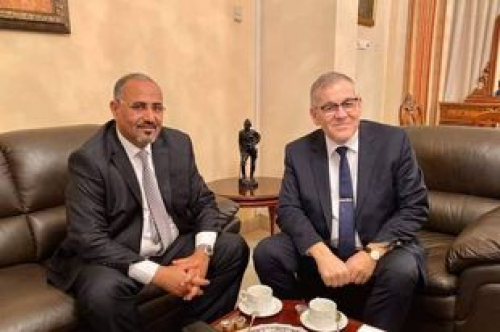 الرئيس القائد عيدروس الزُبيدي يلتقي سفير روسيا الاتحادية لدى الإمارات والوفد المرافق له 