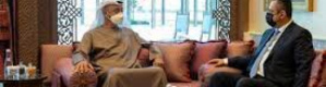 في لقاء جمعه مع محمد بن زايد.. معين عبدالملك يشيد بدور الامارات في دعم اليمن