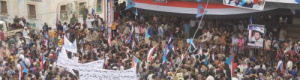 الآلاف من ابناء ردفان ينتفضون دعما للهبة الحضرمية وابتهاجا بانتصارات العمالقة الجنوبية