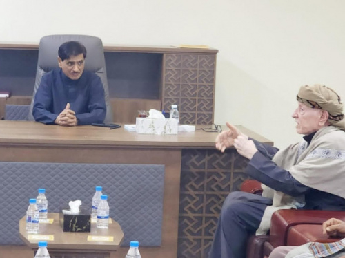 البحسني يستقبل الحكم "بن ثابت النهدي" ويبحثان دور القبائل باستقرار حضرموت