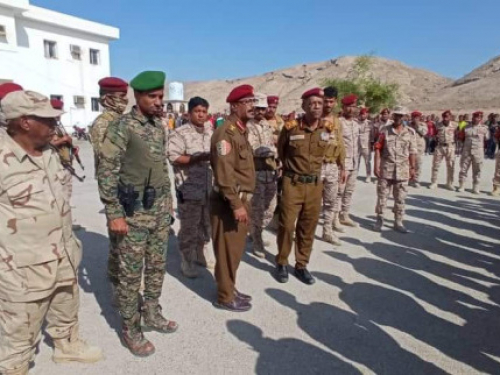 اللواء بارجاش يزور قيادة الشرطة العسكرية بساحل حضرموت