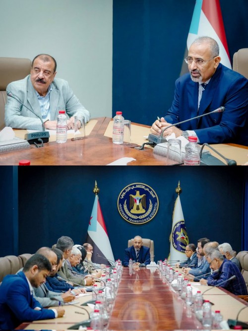 الرئيس الزُبيدي يشدد على أهمية التكامل بين هيئات المجلس الانتقالي