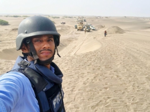 المصور الحربي "نبيل القعيطي" يرفع دعوى قضائية ضد "قناة العربية" لرفضها دفع مستحقاته في الحرب