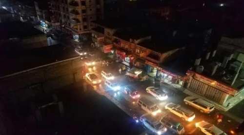 عصابة مسلحة تستهدف كهرباء النقيب بتعز بقذائف الــــ RBG
