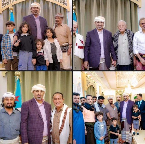 الرئيس الزُبيدي يواصل استقبال جموع المهنئين بعيد الفطر المبارك