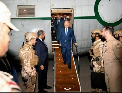 العليمي يغادر عدن للاسجمام