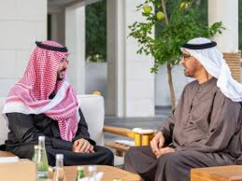 بن زايد يستقبل وزير الدفاع السعودي ويبحثان التطورات الاقليمية