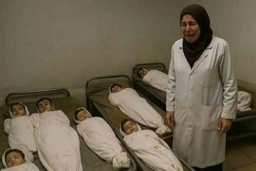 بصاروخ إسرائيلي: طبيبة فلسطينية تفقد اطفالها الـ ٩ (صور)