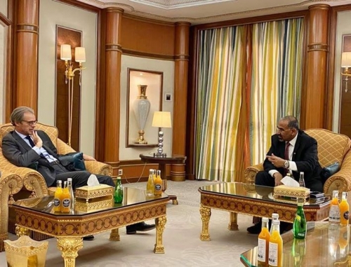 الرئيس القائد عيدروس الزُبيدي يستقبل السفير الفرنسي لدى اليمن