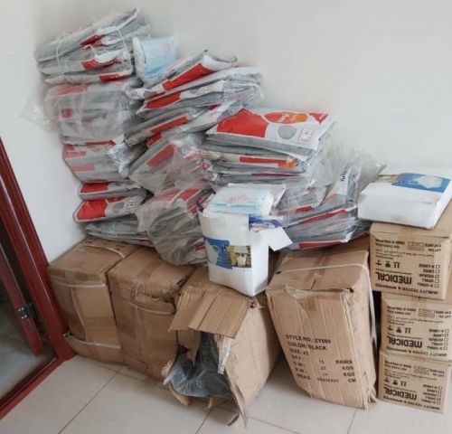 10 أطنان أدوية ومستلزمات سلامة من الإمارات لصحة لحج