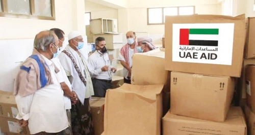 استمرار عملية إيصال المساعدات الصحية المقدمة من دولة الإمارات لعموم المحافظات