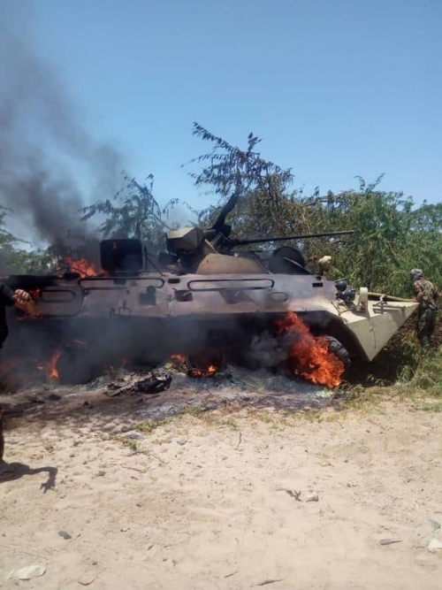 القوات الجنوبية تدمر دبابة تابعة للمليشيات الاخوانية بوادي سلى ساحل شقرة