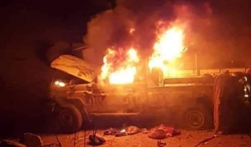 المقاومة الجنوبية تستهدف بعبوة ناسفة دبابة ومدفع قادمة من مأرب في مرخة بشبوه 