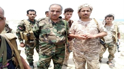 العميد السعدي يزور المقاتلين في جبهة أبين ويشيد ببطولاتهم