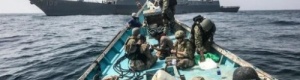 ضبط سفينة تحمل شحنة اسلحة مهربة في سواحل حضرموت متجهة إلى البيضاء بشبوة