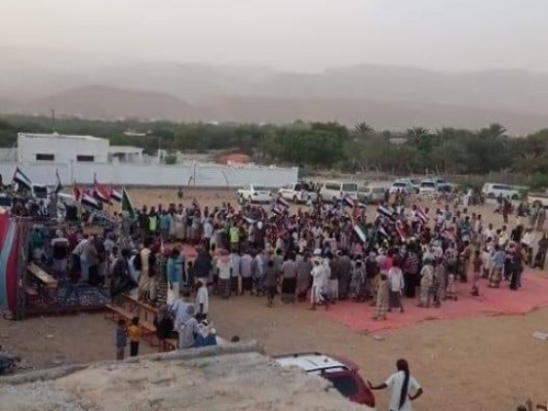 فعالية شعبية حاشدة في قشن مباركة لانتصار سقطرى وتأييدا لقرار الإدارة الذاتية للجنوب