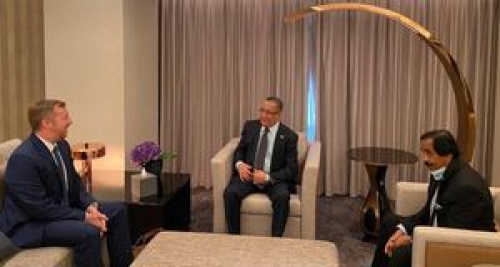 الخُبجي يبحث مع نائب القائم بأعمال السفير الأمريكي جهود تنفيذ اتفاق الرياض والتهيئة للعملية السياسية الشاملة