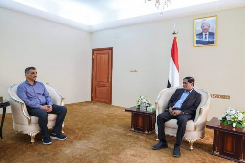 البحسني يناقش مع المحافظ لملس أوضاع العاصمة عدن