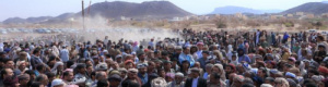 انتقالي شبوة يتقدم جموع المشيعين للشهيد الخليفي ويُحمّل مأرب مسؤولية الغدر ويتوعد القتلة
