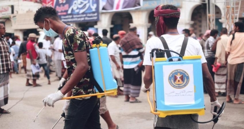 عملية تعقيم واسعة النطاق لساحة الإحتشاد تأييدا للإدارة الذاتية بحضرموت