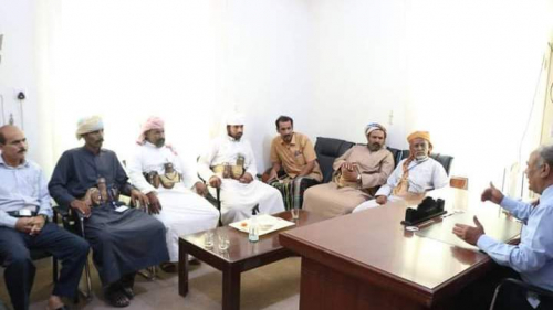 انتقالي حضرموت يناقش مع شخصيات من قبائل الصيعر إشهار قيادة محلية بزمخ ومنوخ