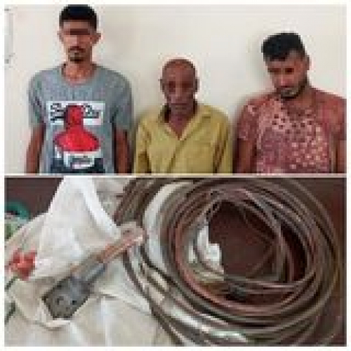 شرطة كريتر بالعاصمة عدن تضبط عصابة من عمال الكهرباء تقوم بتخريب محولات الكهرباء