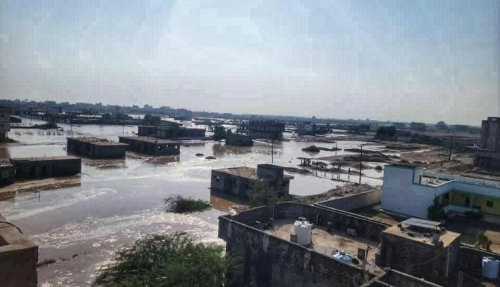 السيول تغرق صلاح الدين والحسوة و تتحولان إلى بحيرة