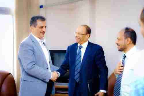 لملس وباشريف يبحثان سبل تطوير خدمات الاتصالات وتقنية المعلومات بالعاصمة عدن