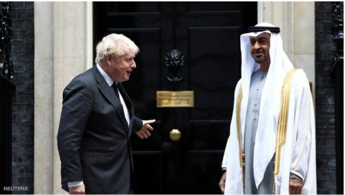 الشيخ محمد بن زايد يبحث مع جونسون في لندن مستجدات الشرق الأوسط