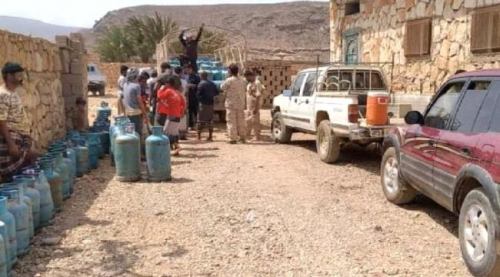 شحنة غاز منزلي للمناطق السكنية في موري بسقطرى بدعم إماراتي