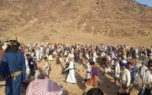 تشييع جثمان الشهيدين في قوات دفاع شبوة بمديرية نصاب 