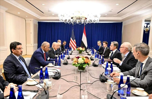 تصريح للرئيس الزُبيدي خلال لقاء وزير الخارجية الأمريكي
