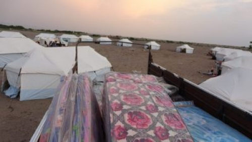 "الهلال الاماراتي" يستقبل نازحو الدريهمي ومناطق خطوط التماس بالحديدة ويباشر بإنشاء المخيمات لهم