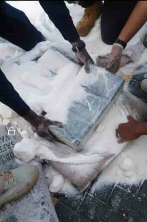 أمن العاصمة يضبط ثلاثة أطنان حشيش مخبأة في حاوية بميناء #عدن