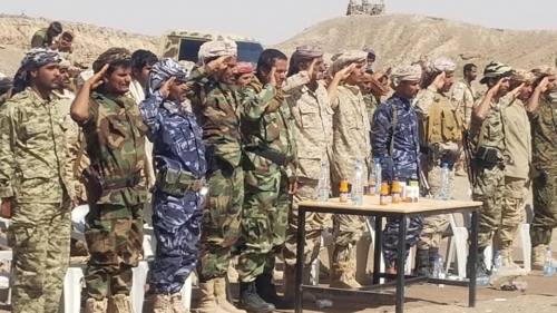 وفد من التحالف يزور قائد اللواء السابع "نخبة شبوانية" في وادي مرحـة 