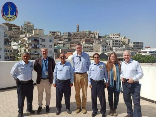 وفد بريطاني يزور رئاسة مصلحة خفر السواحل بعدن