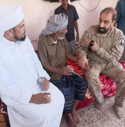 أبوعلي الحضرمي قائد الدعم الأمني يزور شيبة كور سيبان المقدم باسلوم