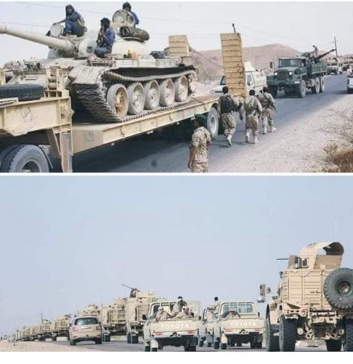 حزب الاصلاح اليمني يدفع بتعزيزات كبيرة من إتجاه العبر إلى عتق.