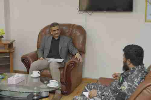 محافظ عدن يلتقي قائد قوات حماية المنشآت الحكومية