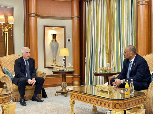الرئيس الزبيدي يودع السفير الروسي بمناسبة انتهاء مهامه الدبلوماسية