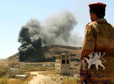 انفجارات شديدة في مستودعات الفرقة الاولى مدرع في صنعاء وأنباء عن قصف جوي ( مرفق صور )