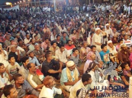 موفد شبوة برس بالمنصورة : المنصورة تشهد أكبر تجمع بشري جنوبي (صورحية  )