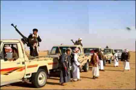 20 سيارة تحمل رجال مسلحين في طريقها من مأرب الى تعز