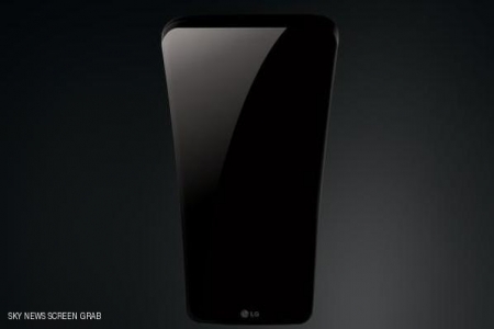 هاتف من إل جي بشاشة مقعرة ضد الكسر