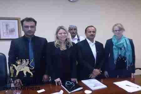 فادي باعوم وقيادات جنوبية يلتقون بوفد بريطاني في عدن