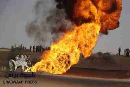 أنبوط نفط جنة عسيلان شبوه - مأرب يتعرض للتفجير