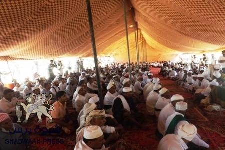 لقاء السادة العلويين ومقادمة حضرموت صباح اليوم في حوطة النور بالقطن