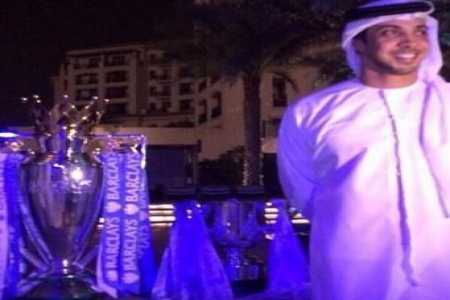 منصور بن زايد يحتفل بلاعبي مانشستر سيتي أبطال الدوري الإنجليزي