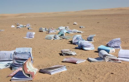 تنظيم القاعدة يحرق شاحنة كتب مدرسية بالقرب من القطن